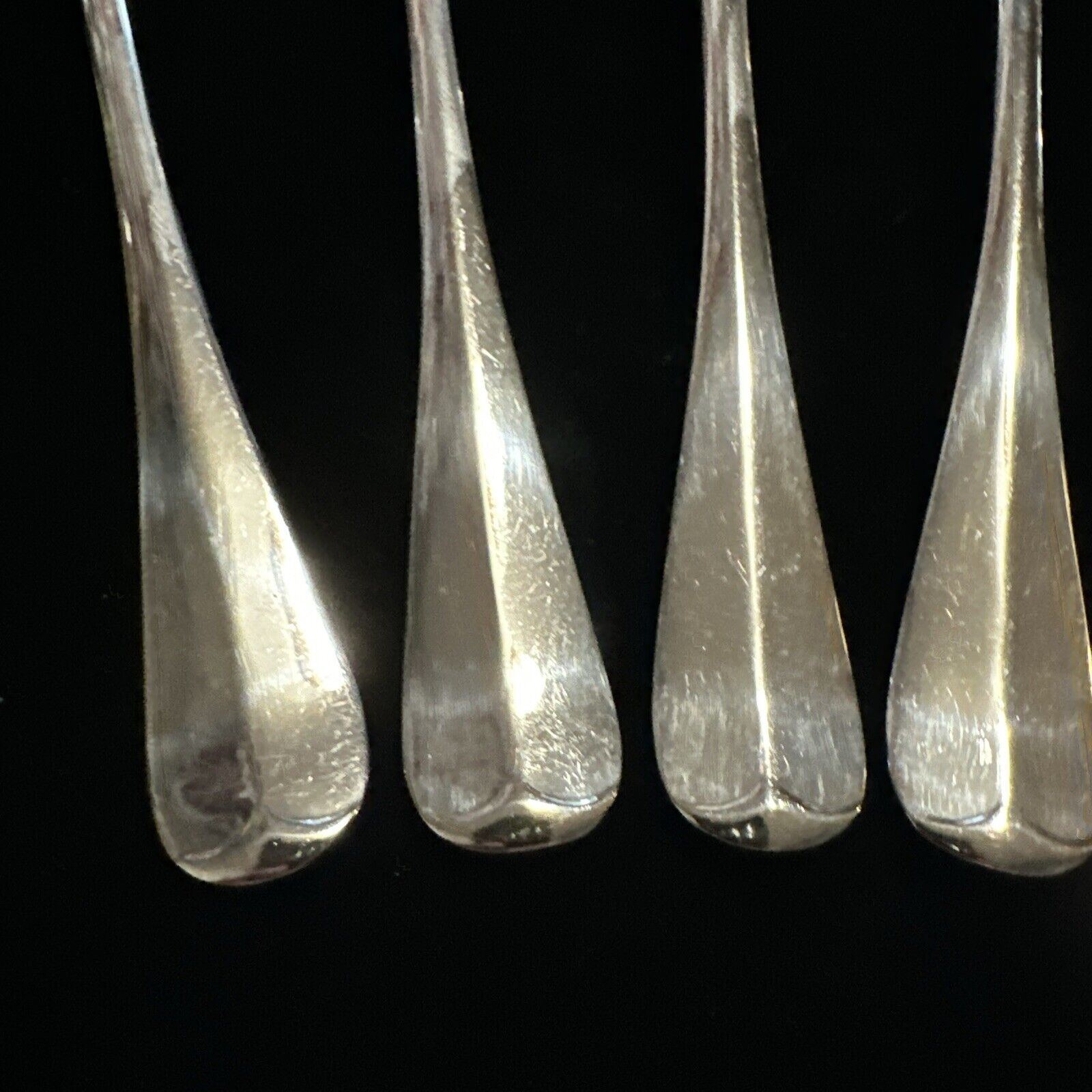 Antique Set of 6 Silver Plated Spoons - Walker & Hall