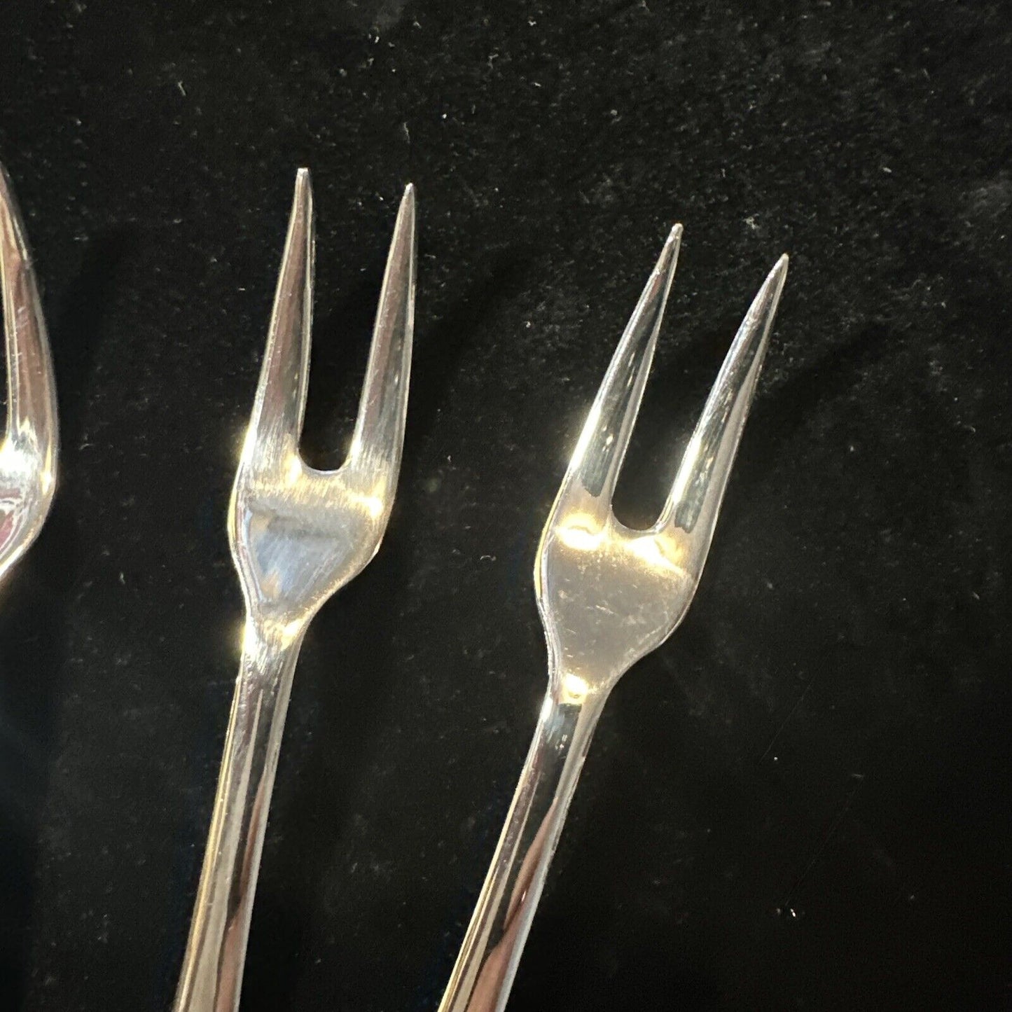 Antique Set of 5 Silver Plated Appetiser Forks