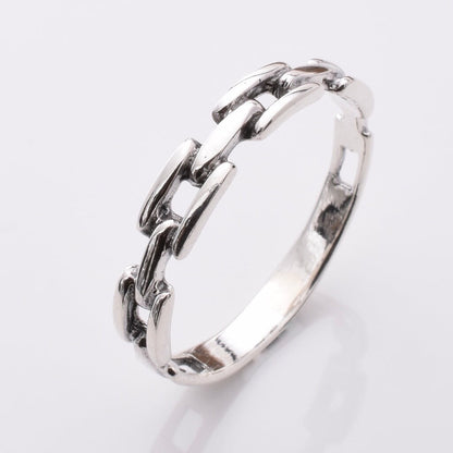 Brand New 925 Sterling Silver Link Ring - Timeless and Elegant