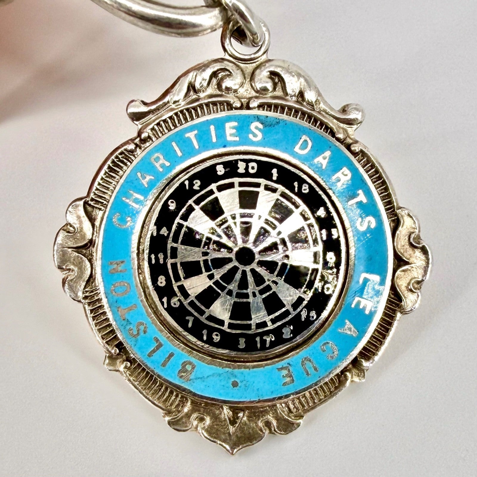 Antique Silver Albert Chain with T-Bar & Medallion – 1900 & 1924