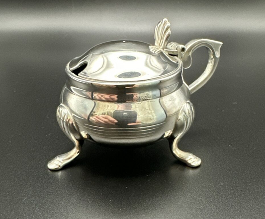 Antique Silver Plate Mustard Pot