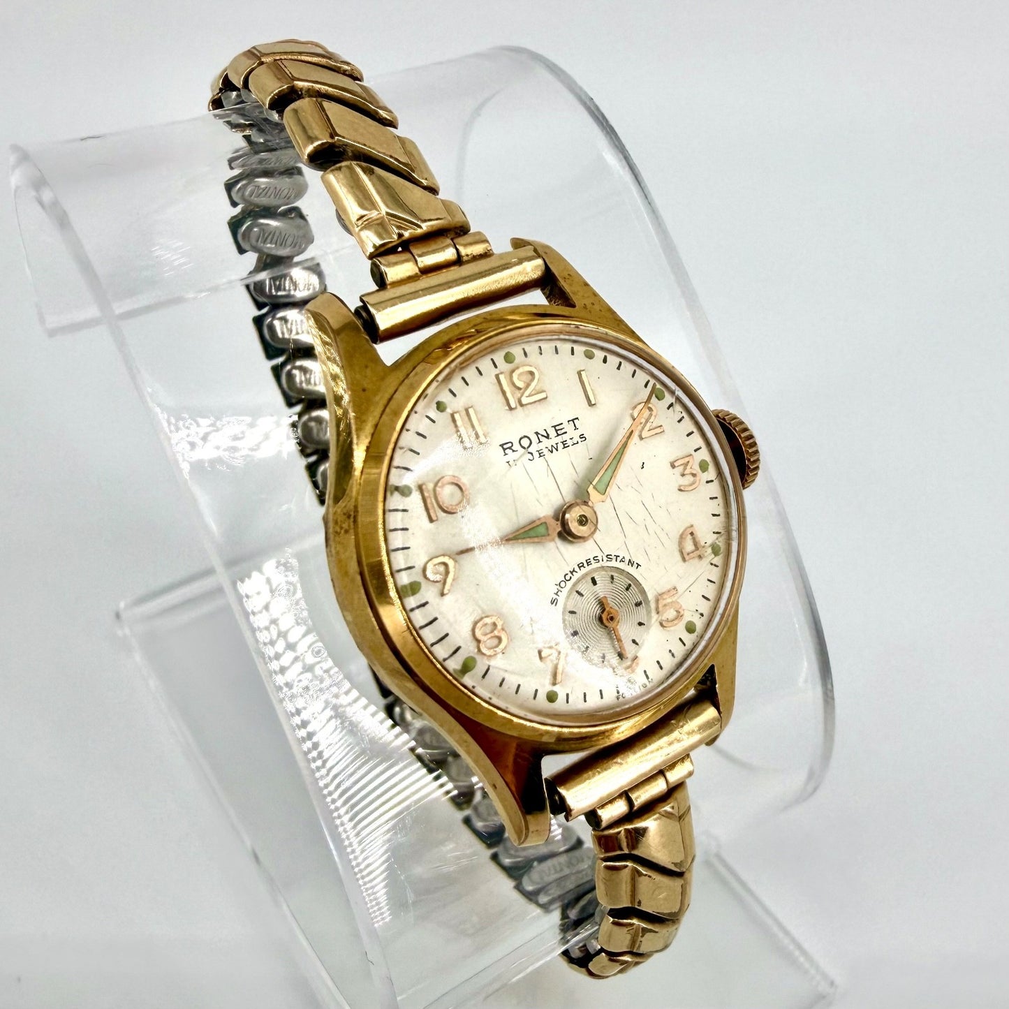 Vintage Ladies Ronet 17 Jewel Watch – Gold Tone, Bifora 934, Working