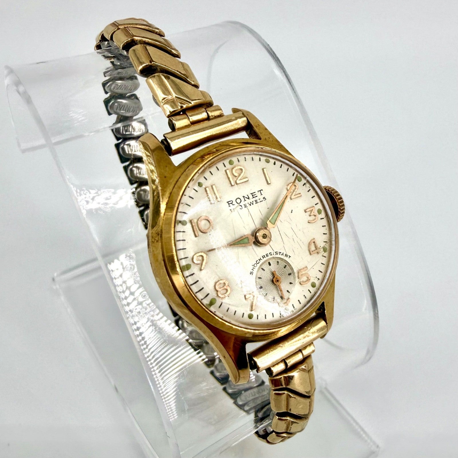 Vintage Ladies Ronet 17 Jewel Watch – Gold Tone, Bifora 934, Working