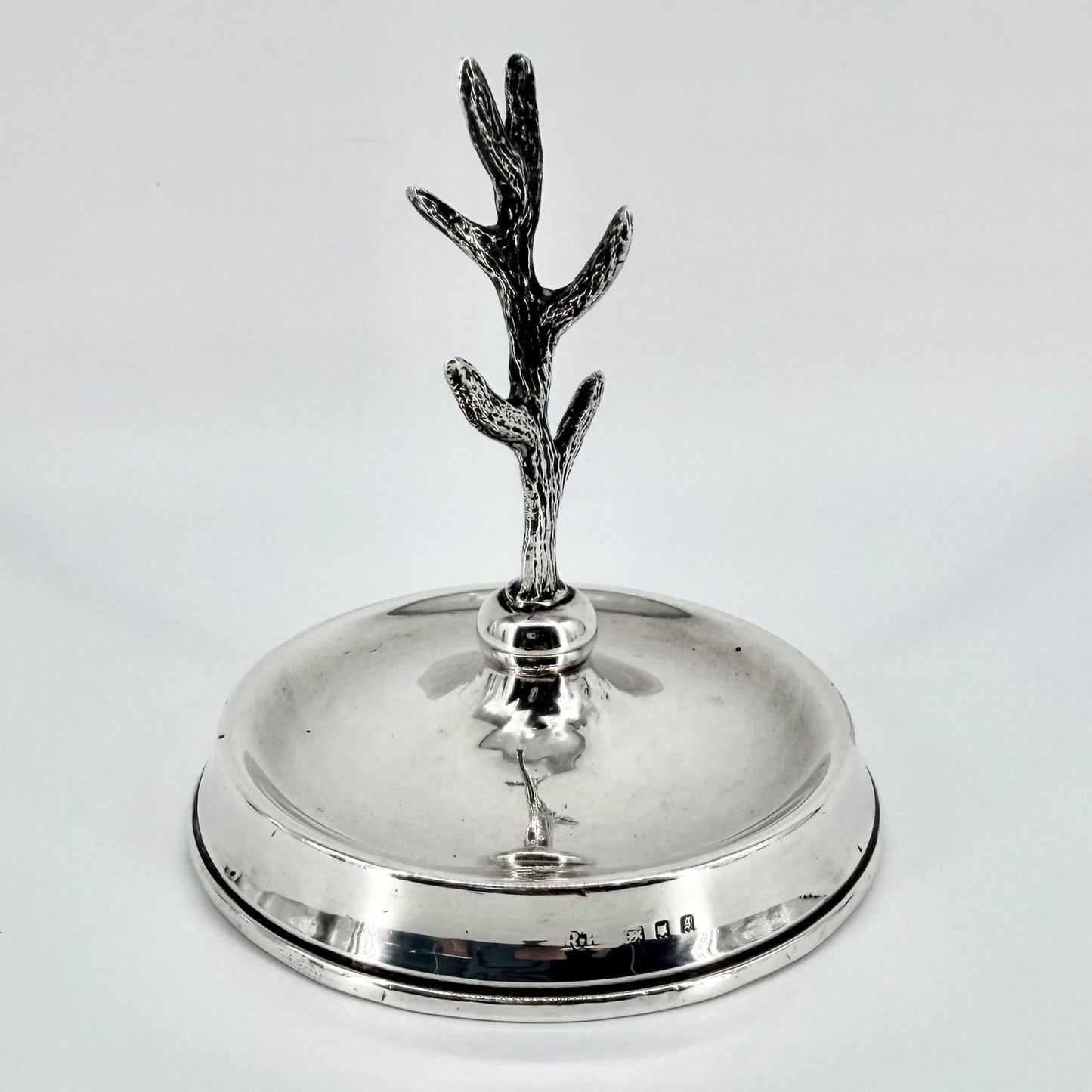 Antique Silver Jewellery Ring Tree Dish – London 1922 – Robert Pringle