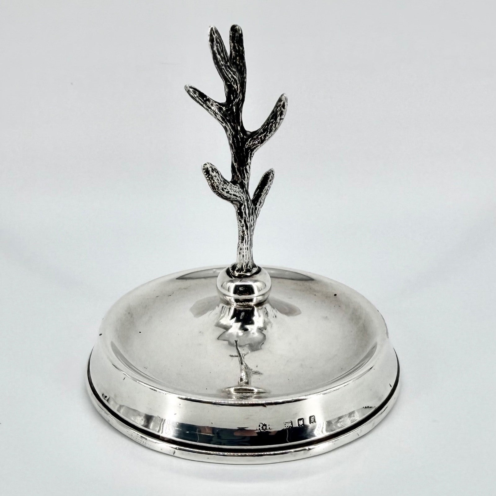 Antique Silver Jewellery Ring Tree Dish – London 1922 – Robert Pringle