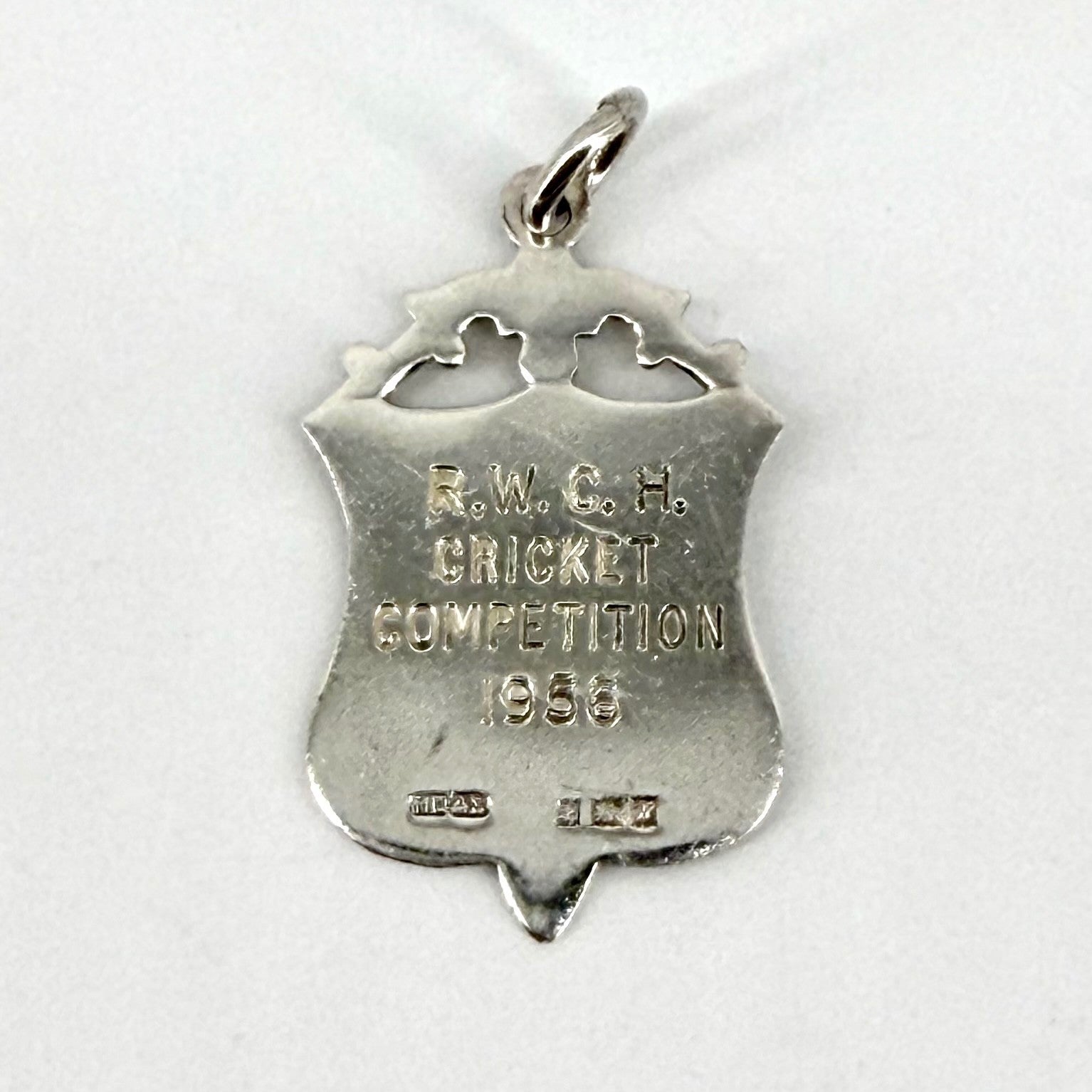 Vintage Silver Cricket Fob Medal – Birmingham 1955 – H.W.C.H Competition