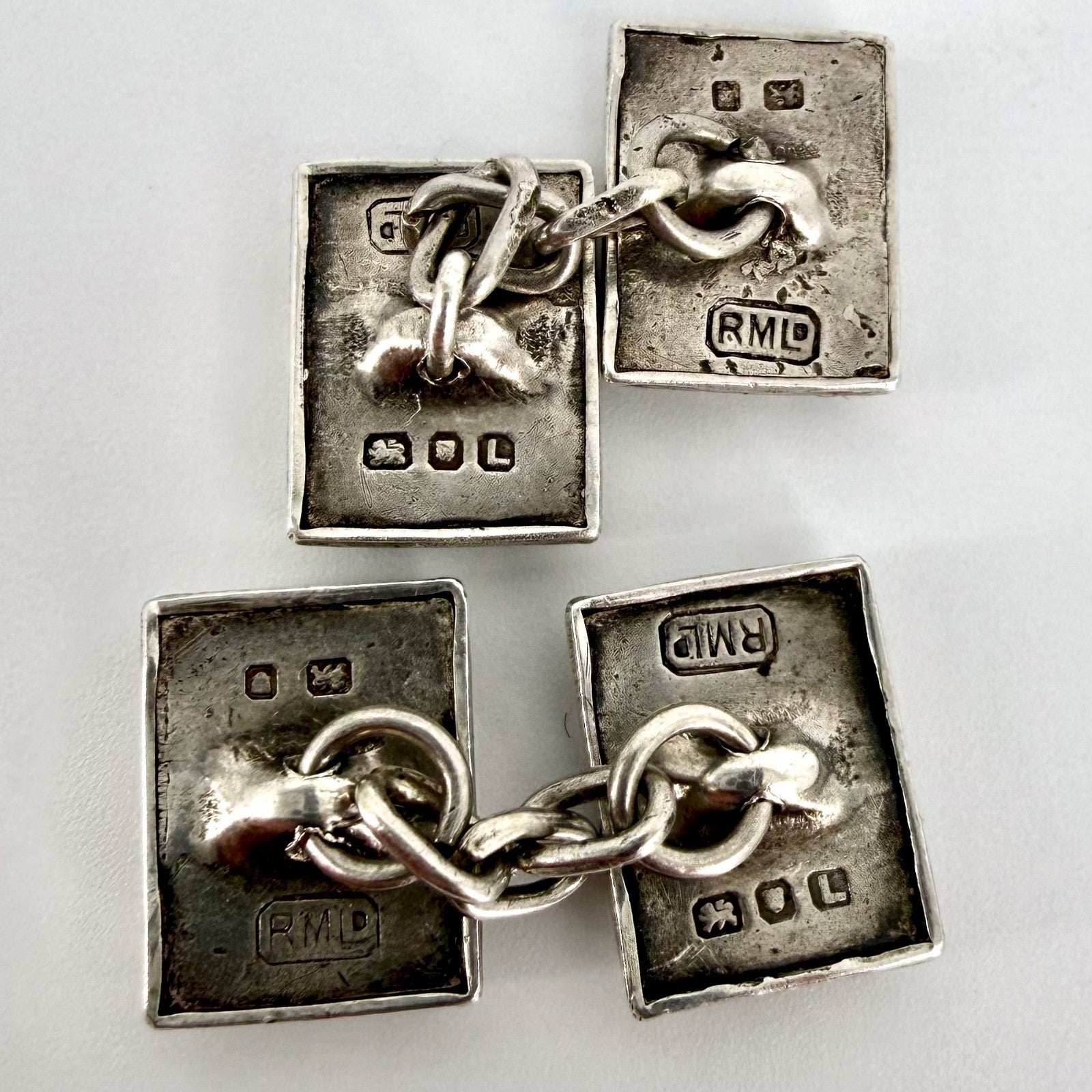 Vintage Solid Silver Cufflinks – Hallmarked London 1946 – RM Ltd