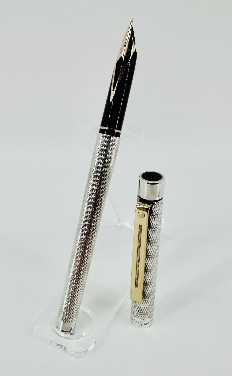Vintage Sheaffer Targa Sterling Silver Fountain Pen, 14k Gold Nib, Australia