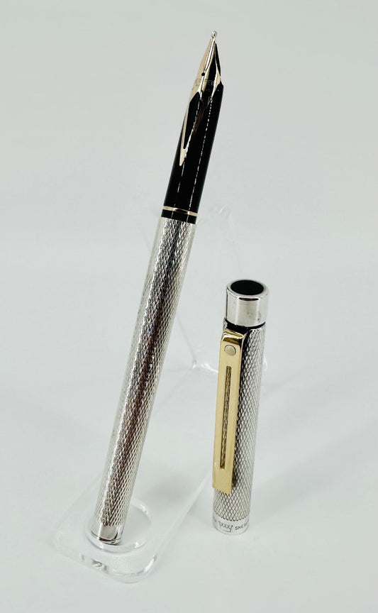 Vintage Sheaffer Targa Sterling Silver Fountain Pen, 14k Gold Nib, Australia
