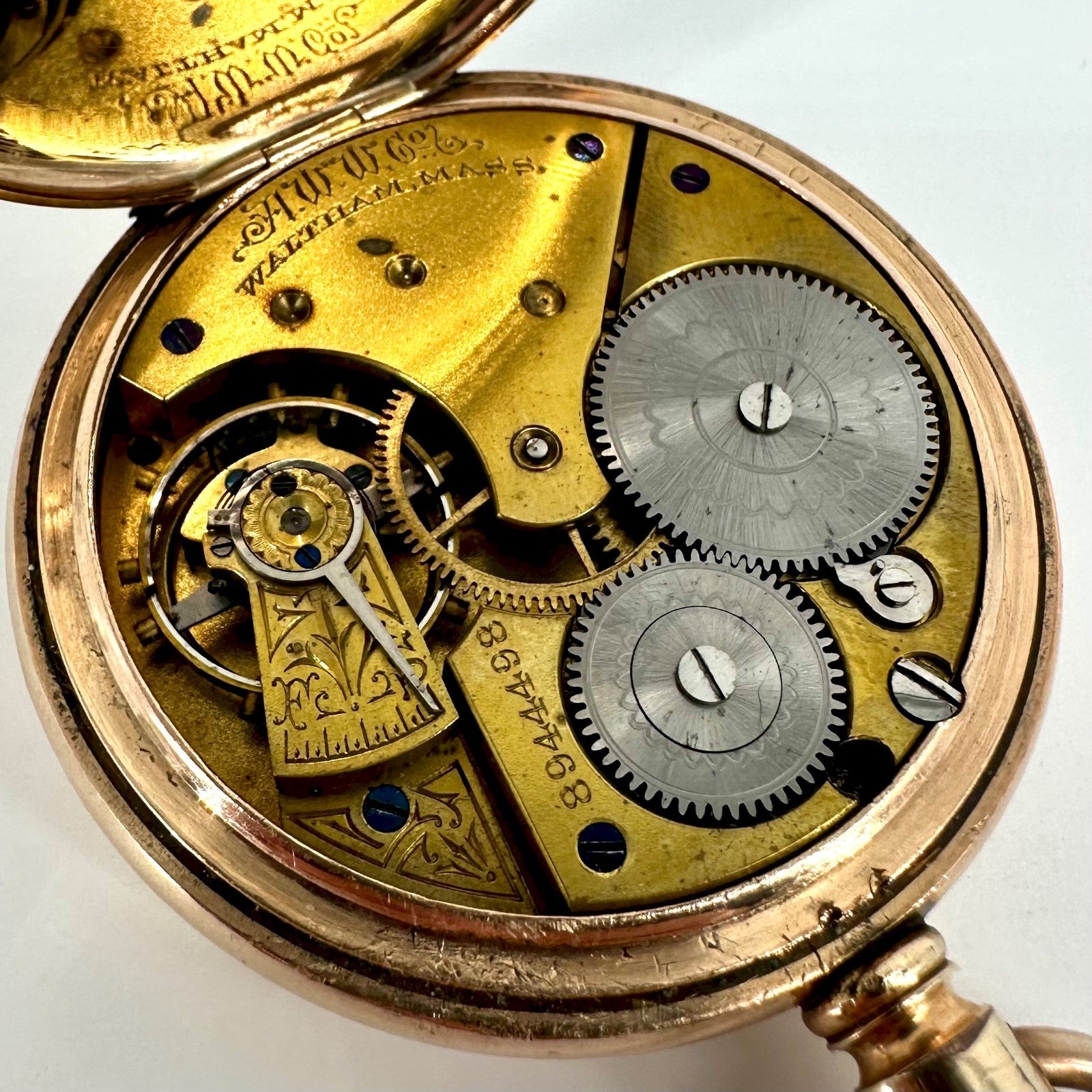 Antique Waltham Pocket Watch – 14ct Gold Plated Case – Working – c.1898