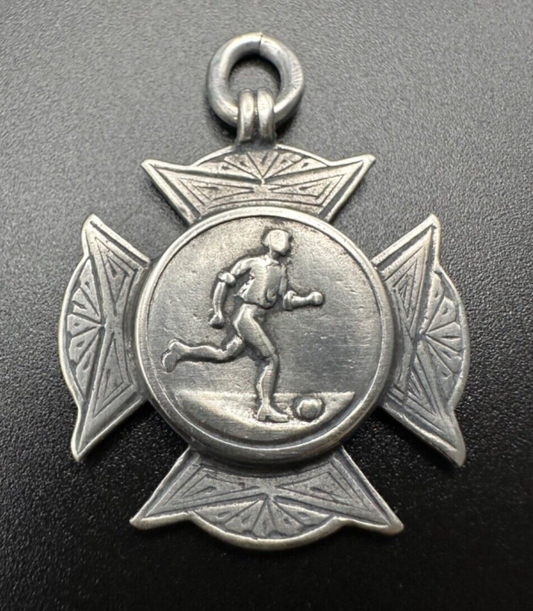 Antique Silver Fob Medal Pendant - Birmingham 1906 Vaughton & Sons