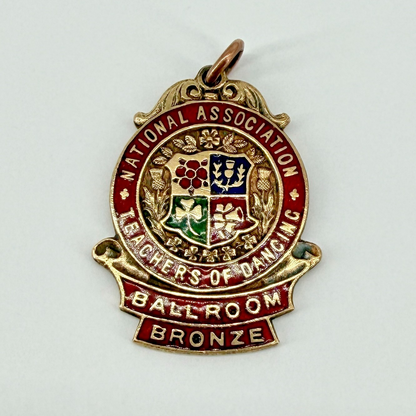 Vintage 1954 National Association of Teachers of Dancing Fob Medal
