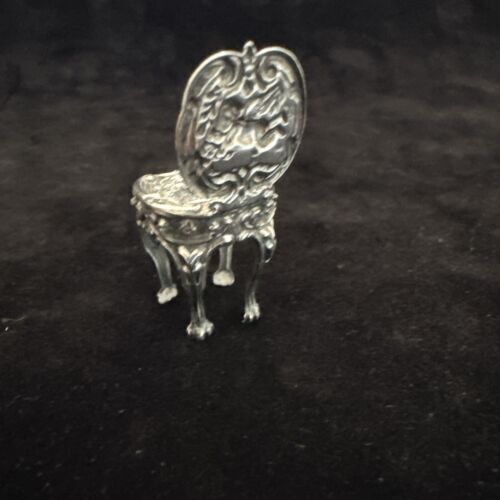 Antique Minature Silver Chair - Birmingham 1902 Levi & Salaman