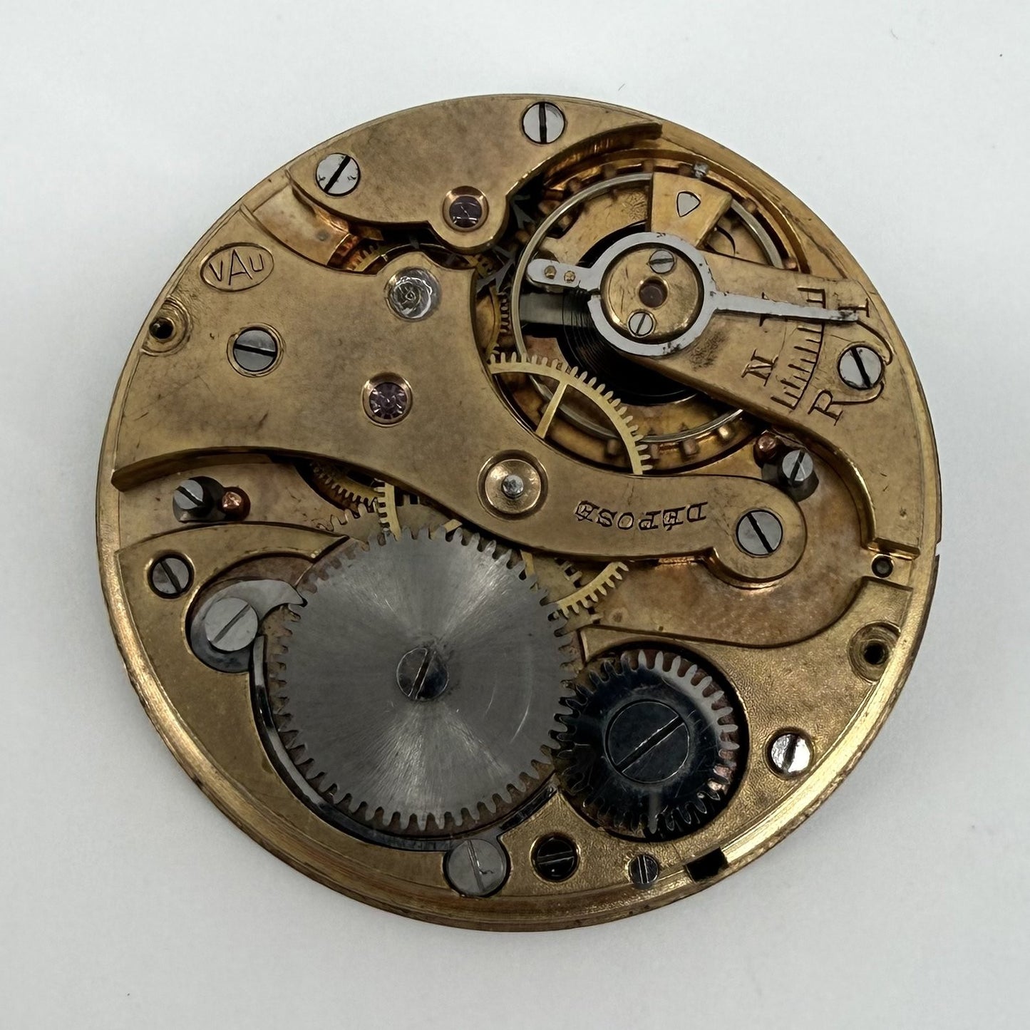 Antique Alpina / Union Horlogère Pocket Watch Movement - Working