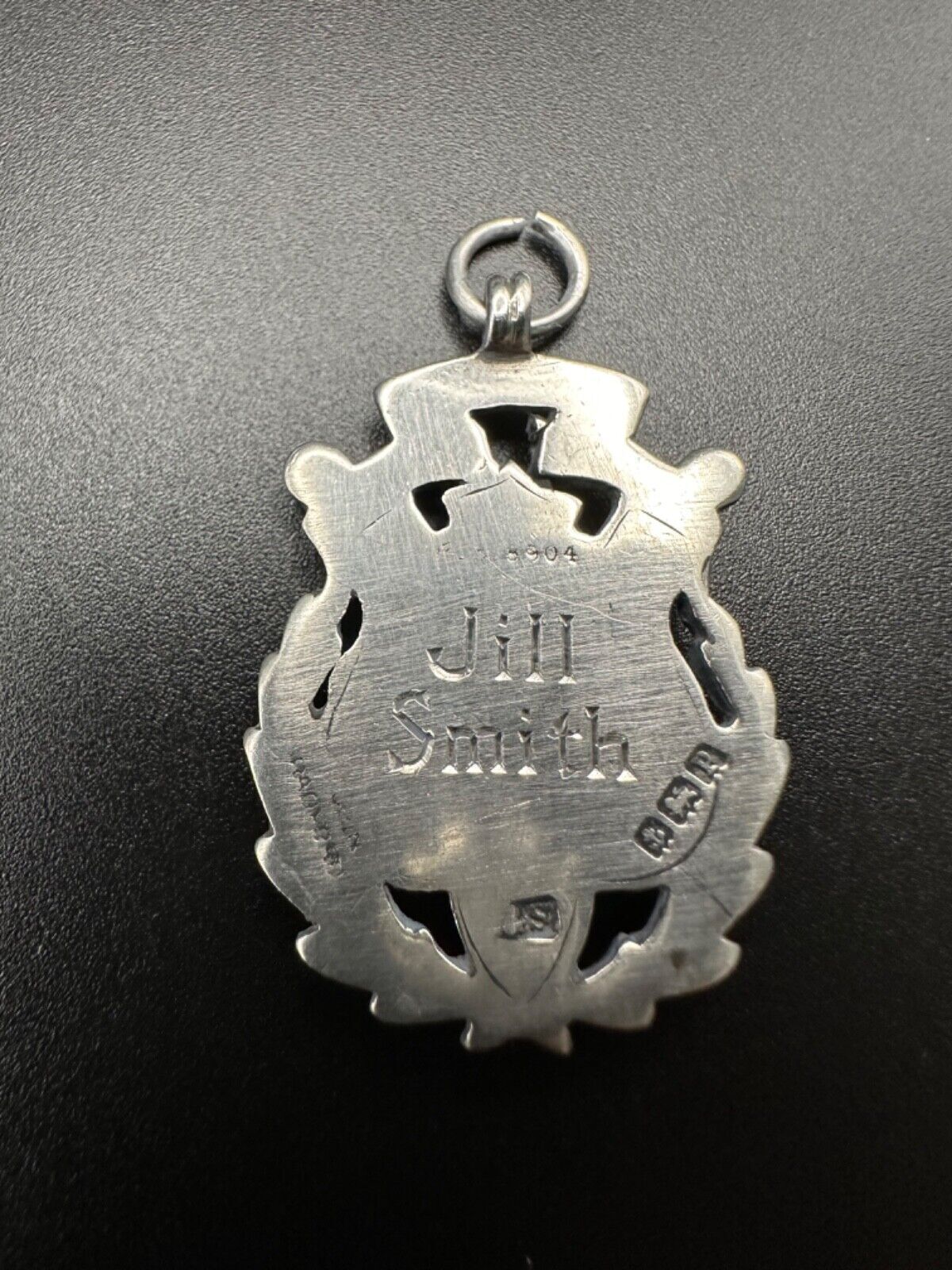 Antique Silver Fob Medal Pendant - Birmingham 1914