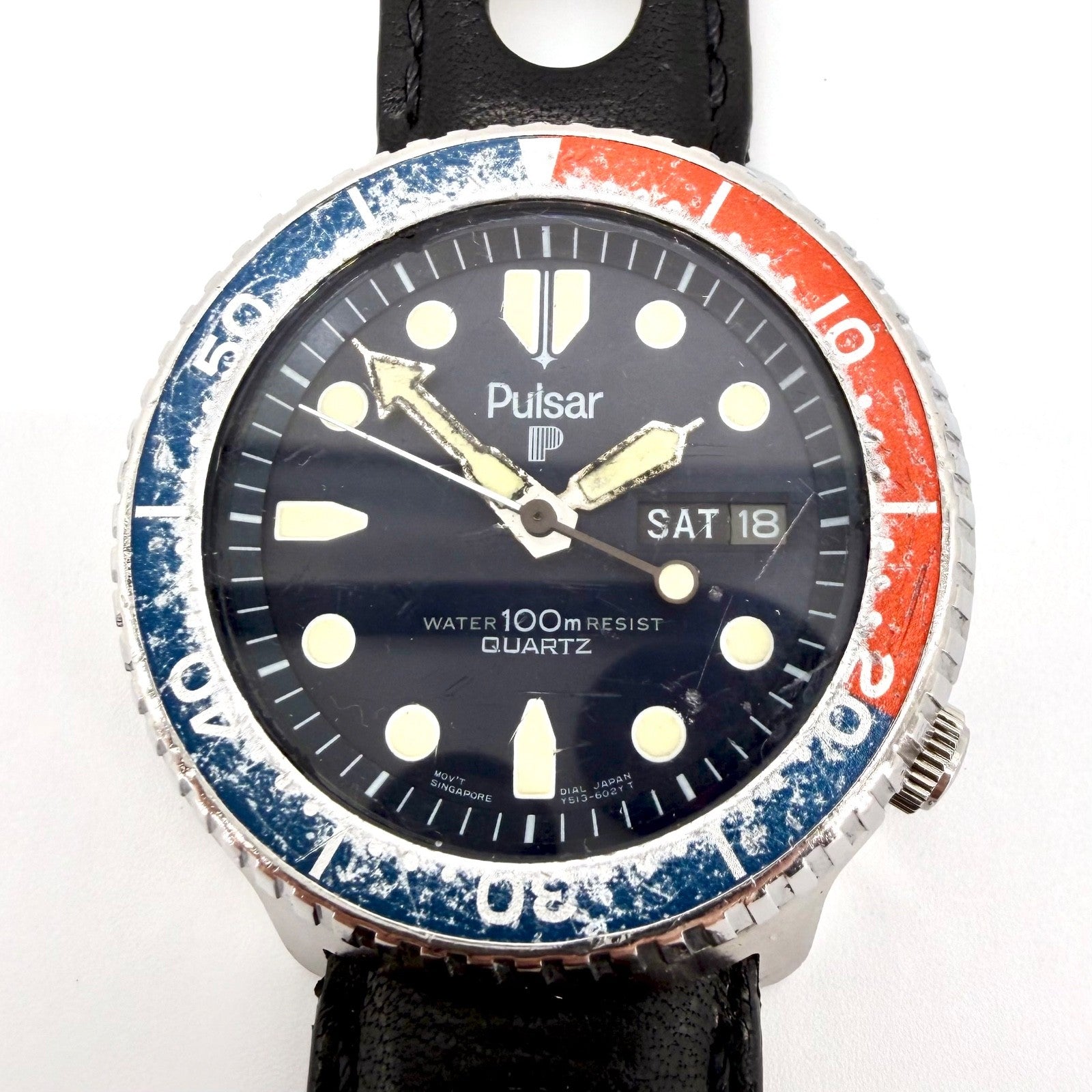 Vintage Pulsar Diver’s Watch Y513-6019 – Pepsi Bezel – Working