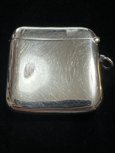 Antique Silver Curved Vesta Case - Birmingham 1900