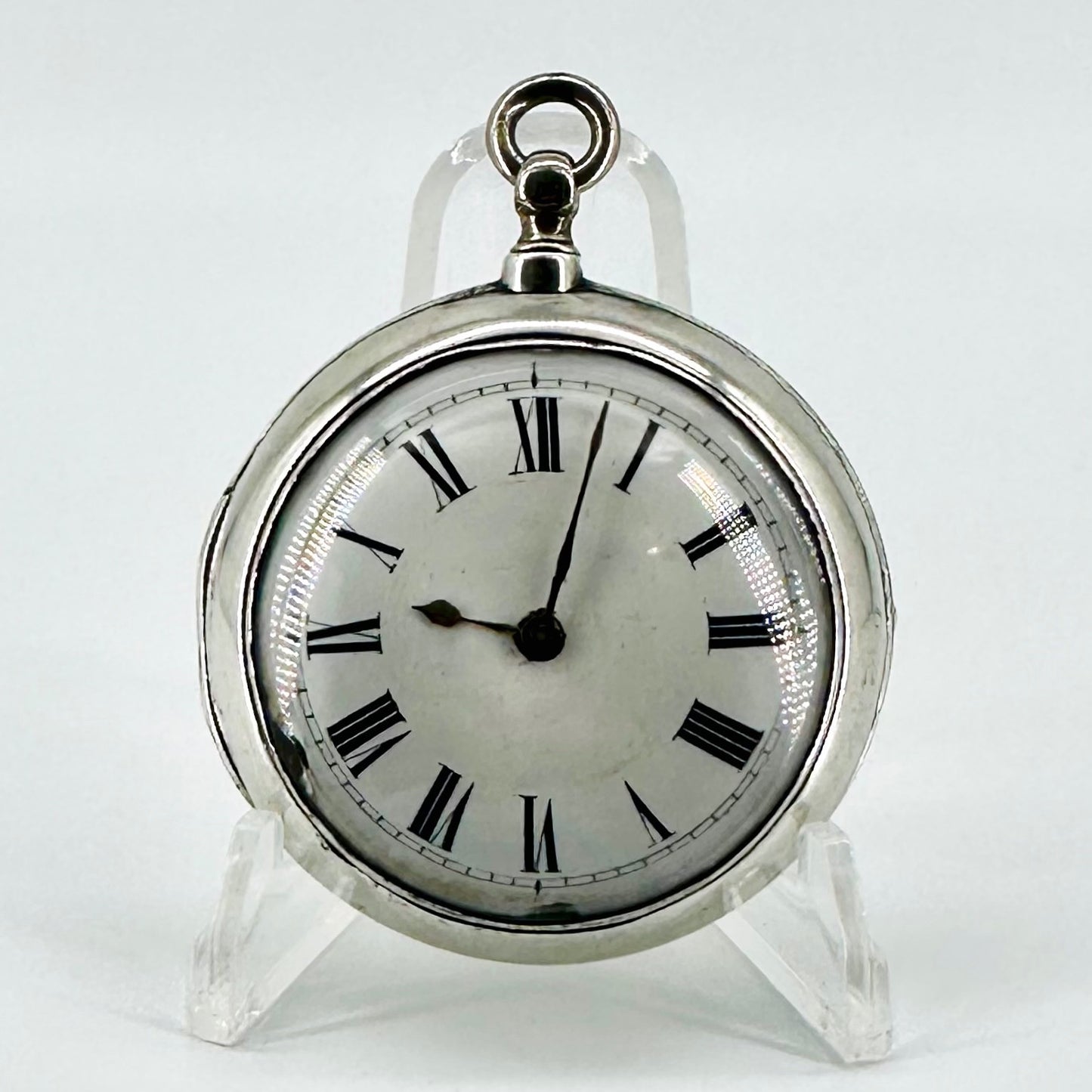 Antique Silver Pair-Cased Verge Fusee Pocket Watch – Charles Percy, London, 1801