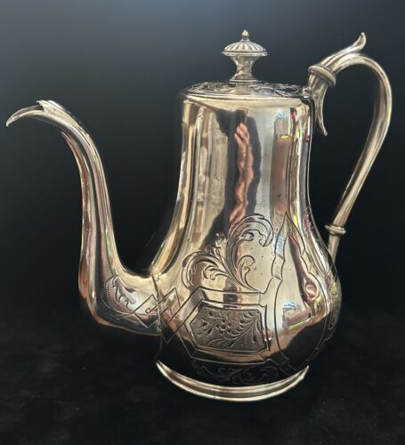 Antique Silver Plated Coffee Pot - EPBM