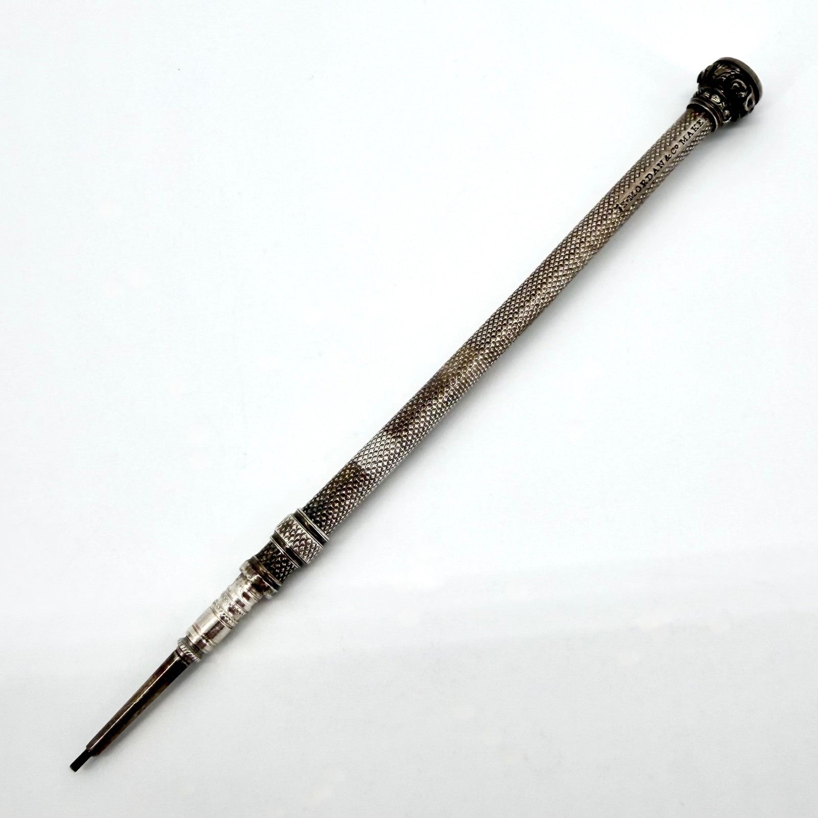Antique Sampson Mordan & Co. White Metal Sliding Propelling Pencil