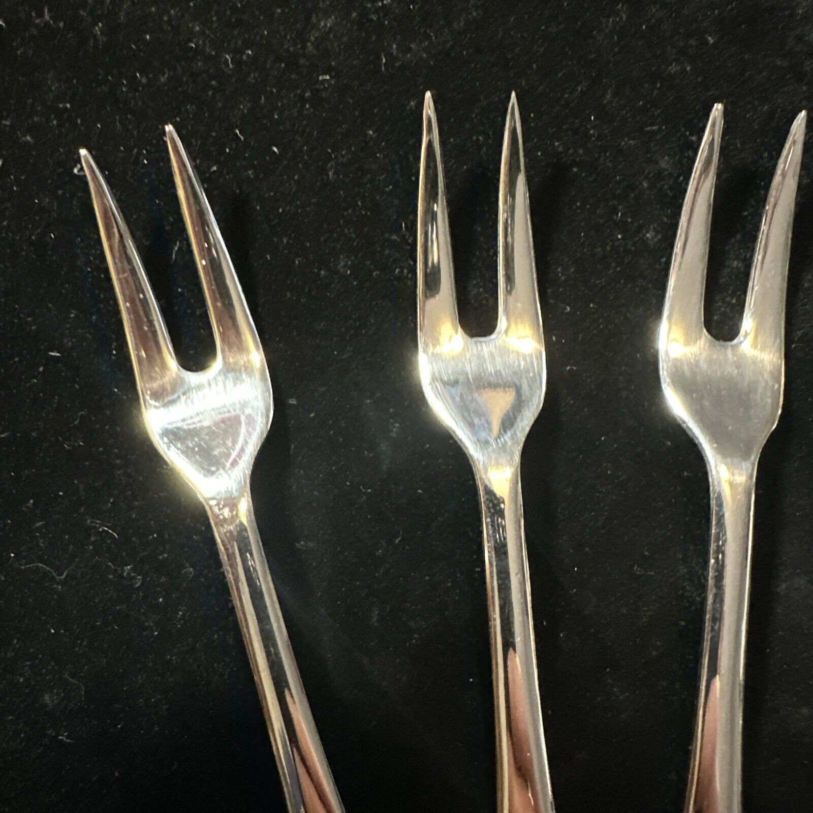 Antique Set of 5 Silver Plated Appetiser Forks