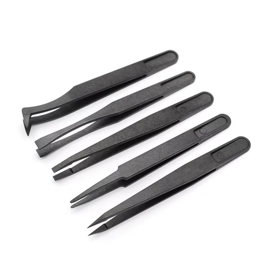 Set of 5 Composite Anti-Static Tweezers – Precision Watchmaker Tools Set
