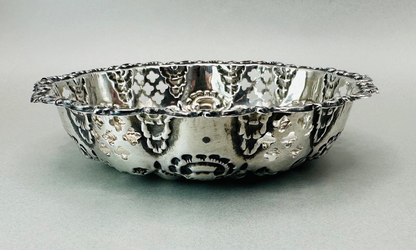 Pair of Antique Silver Trinket Dishes - Birmingham 1901 by William Devenport