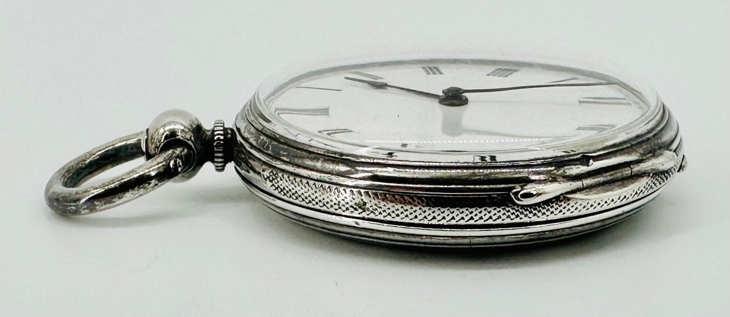 Antique Silver Cased Stauffer Pocket Watch – Working – W.W. Nichols c.1880s