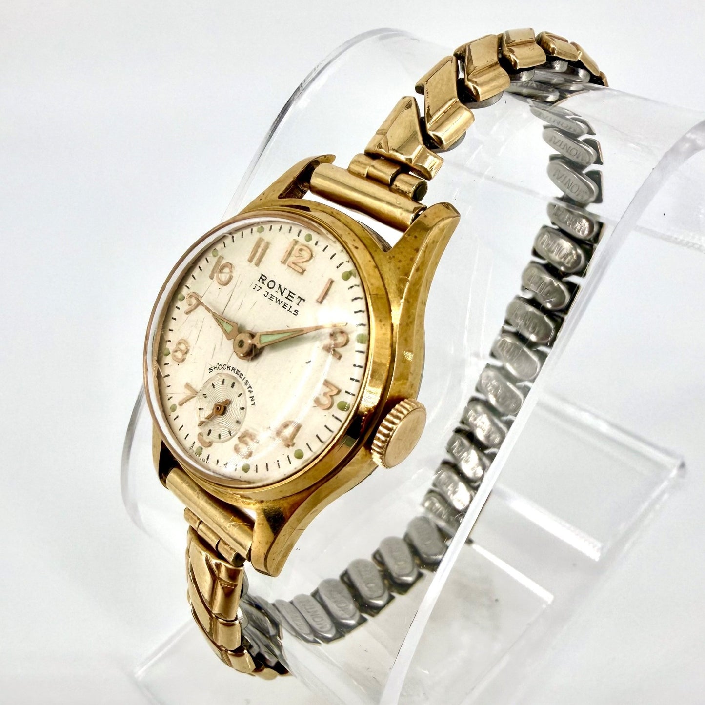 Vintage Ladies Ronet 17 Jewel Watch – Gold Tone, Bifora 934, Working