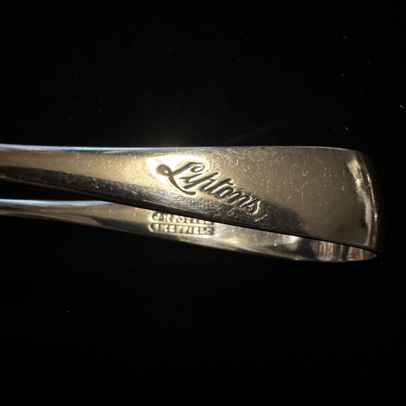 Antique Silver Plate Sugar Tongs - Liptons Branded- J H Potter