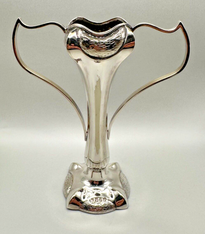 Pair of Antique Silver Plated Claw Vases - EPNS