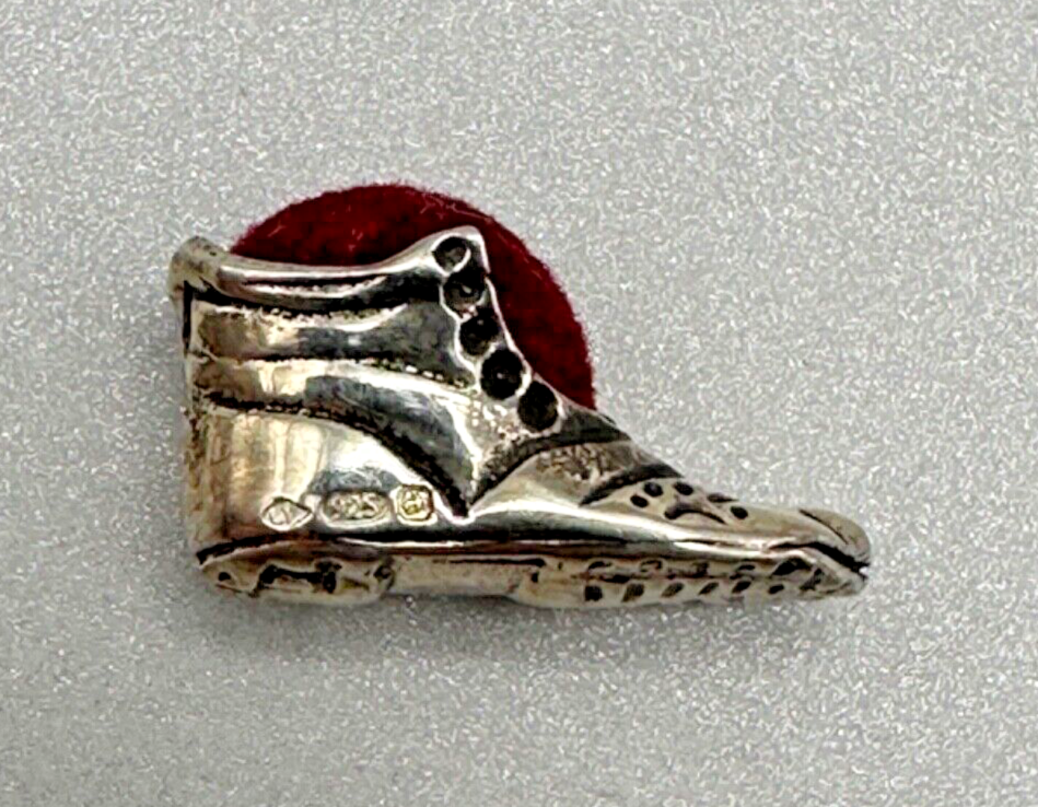 Sterling Silver Boot Pin Cushion - Birmingham 925