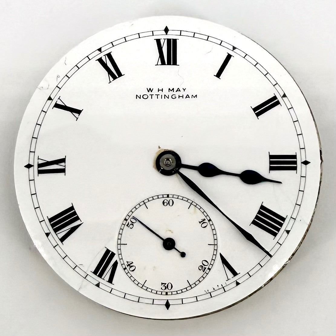 Antique Swiss Pocket Watch Movement – W.H. May, Rotherham & Sons - Working