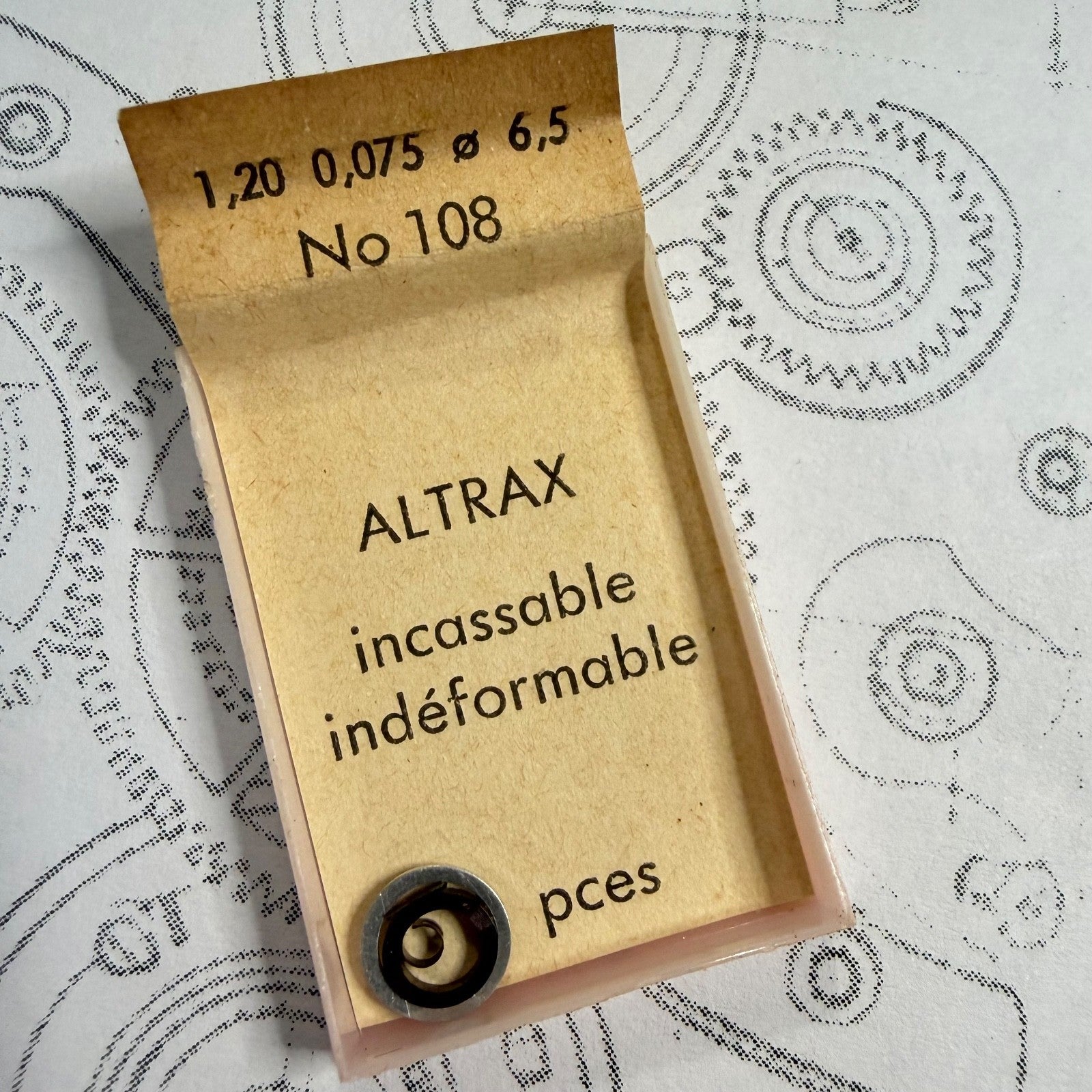 Altrax Mainspring No. 108 – 1.20 x 0.075 x 6.5mm – Incassable / Unbreakable