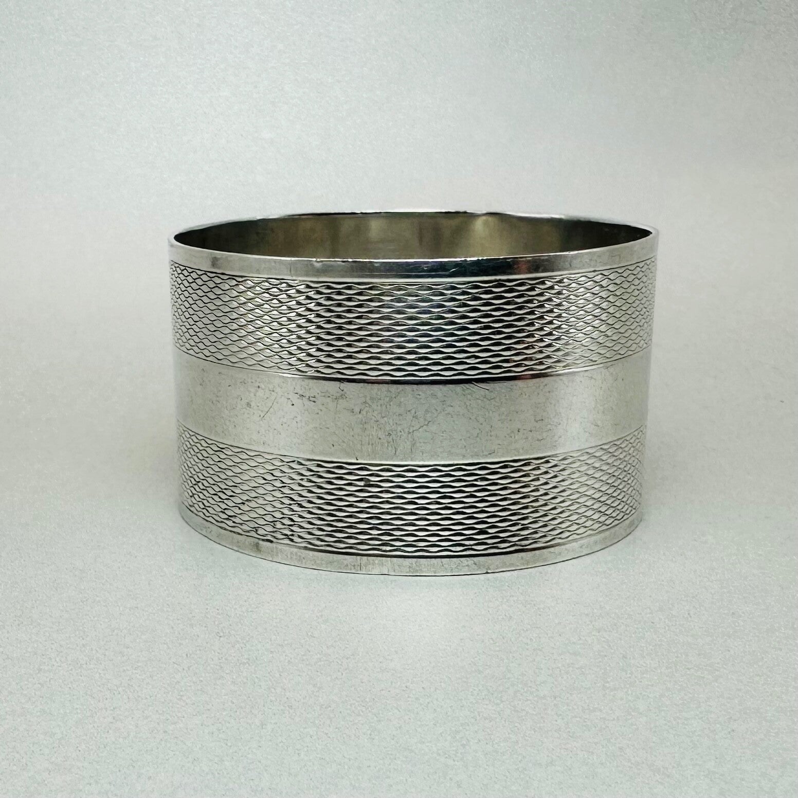 Vintage Sterling Silver Napkin Ring, London 1943 by E. Silver & Co