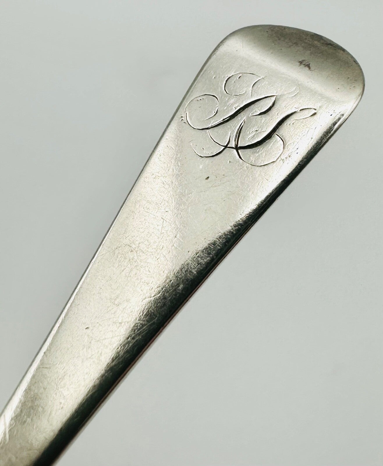Antique Sterling Silver Salt Spoon – London 1815, George Day – 9.65g