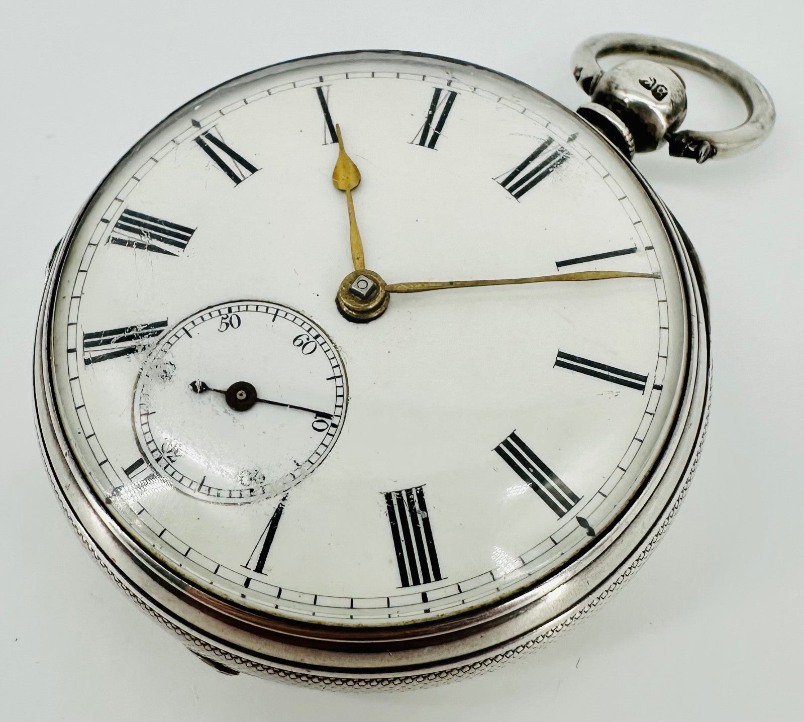Antique Silver Fusee Pocket Watch London 1873 Samuel Freeman Good Working Order
