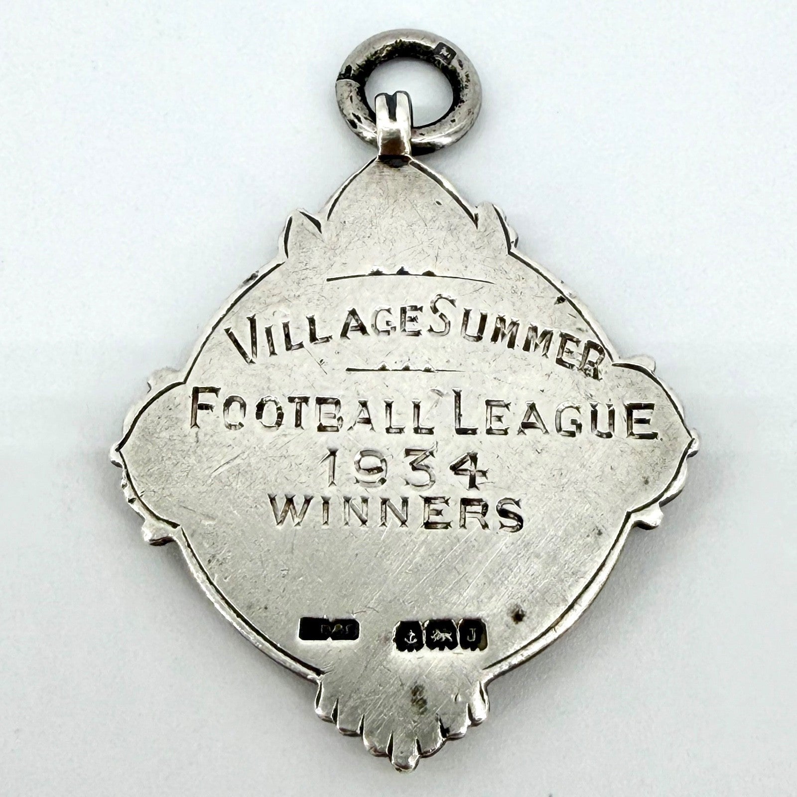 Antique Sterling Silver & Gold Fob Medal, Birmingham 1933, Herbert Bushell & Son