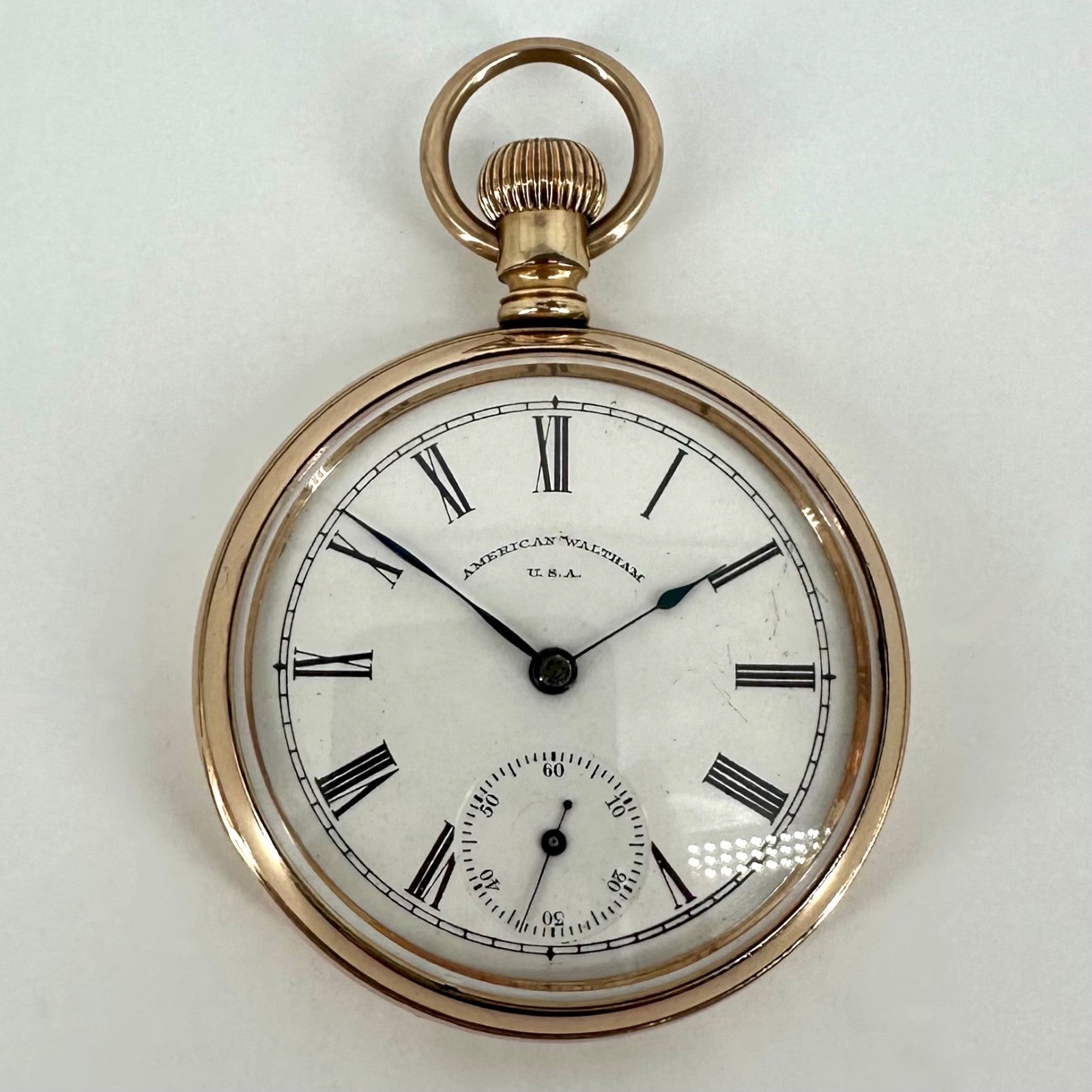 Antique Waltham Pocket Watch – 14ct Gold Plated Case – Working – c.1898