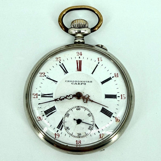 Antique Swiss Pocket Watch – CARPO – Émile Juillard, Porrentruy – Working