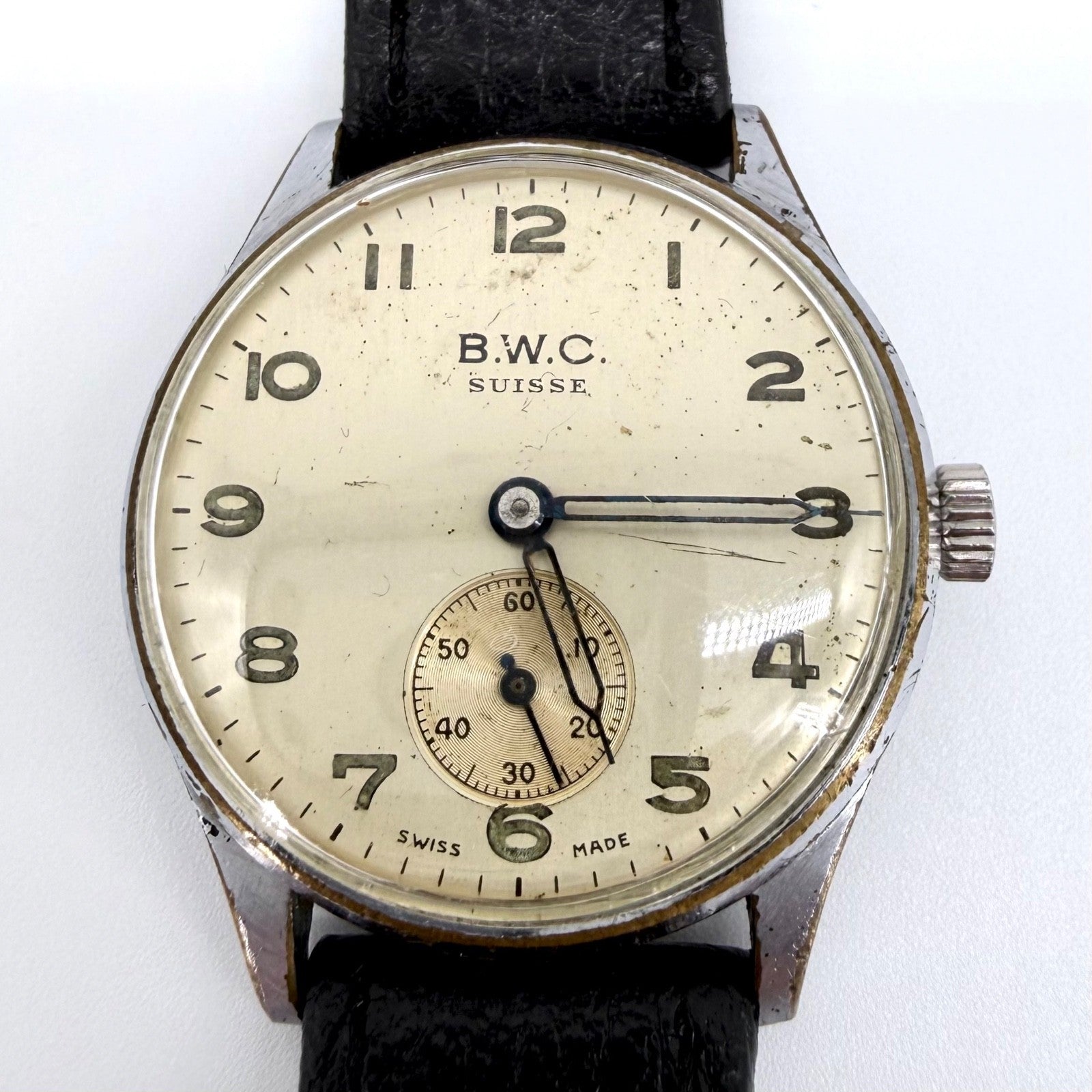Vintage B.W.C. Suisse Manual Wind Wristwatch – c.1940s – 15J – Working