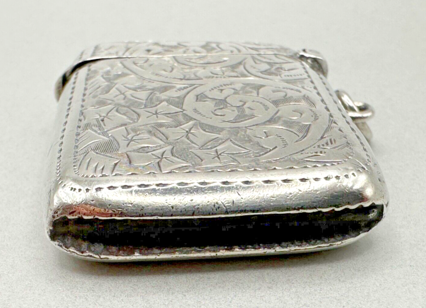 Antique Silver Vesta Case - Birmingham 1920 John Rose