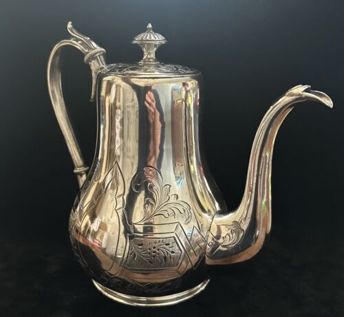 Antique Silver Plated Coffee Pot - EPBM