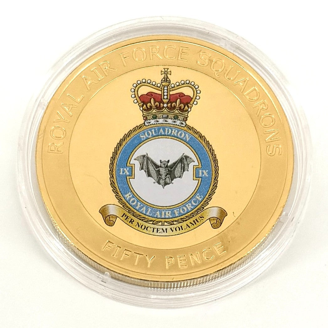 Royal Air Force IX Squadron Fifty Pence Coin – 2013 – Mint Condition