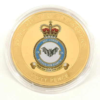 Royal Air Force IX Squadron Fifty Pence Coin – 2013 – Mint Condition