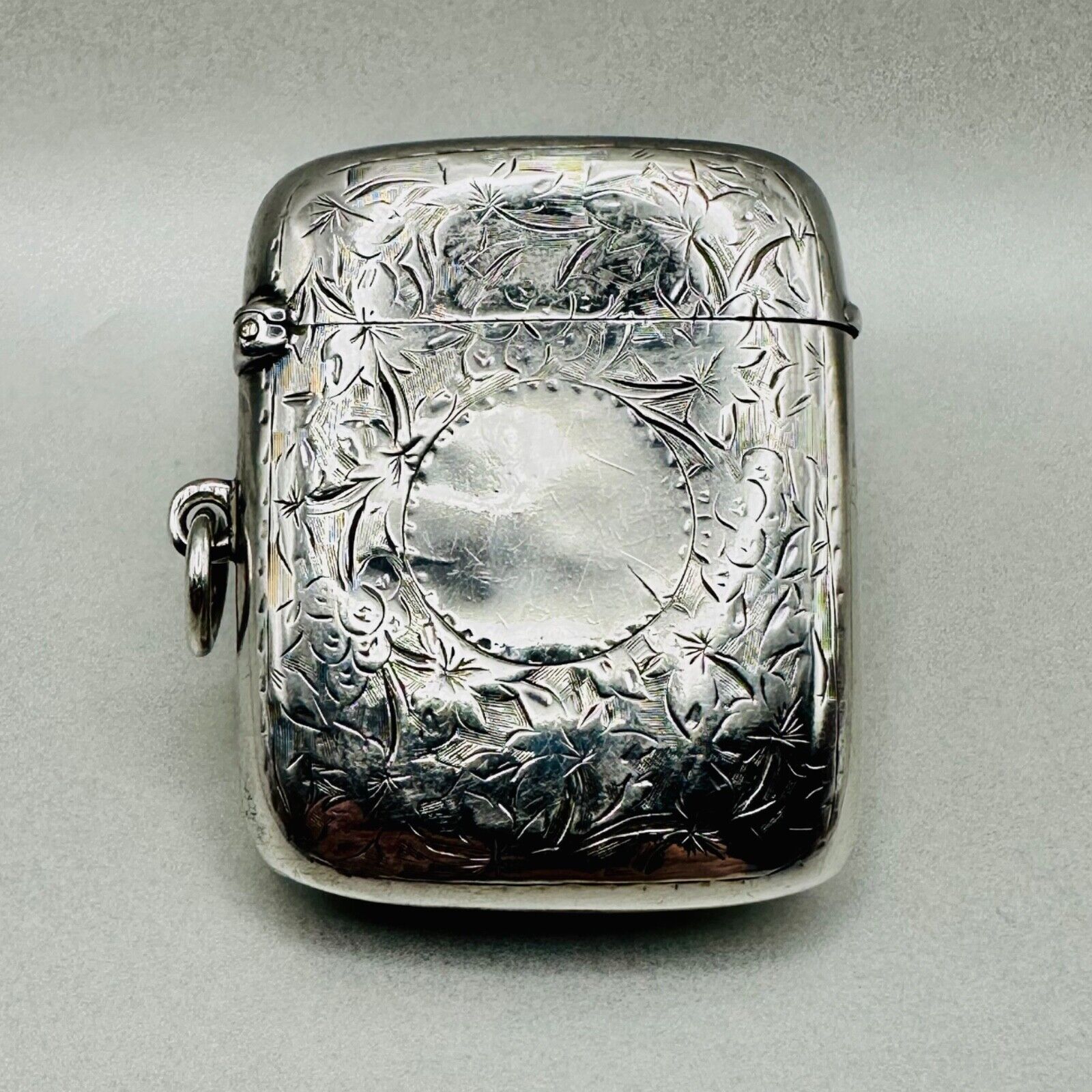 Antique Silver Vesta Case by Frederick Stone 1899 Birmingham