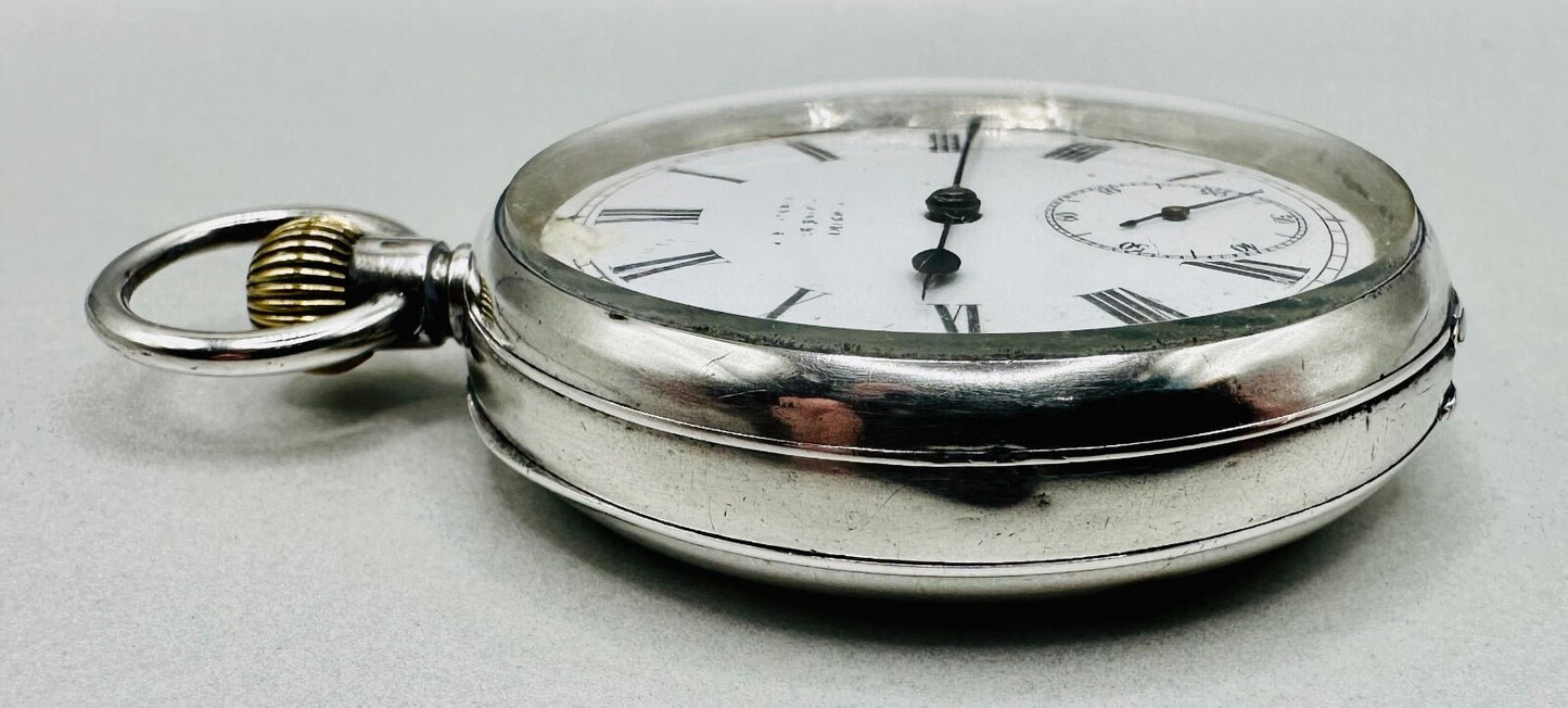 Antique Omega 935 Silver Pocket Watch (1894-1899) – Good Working Condition
