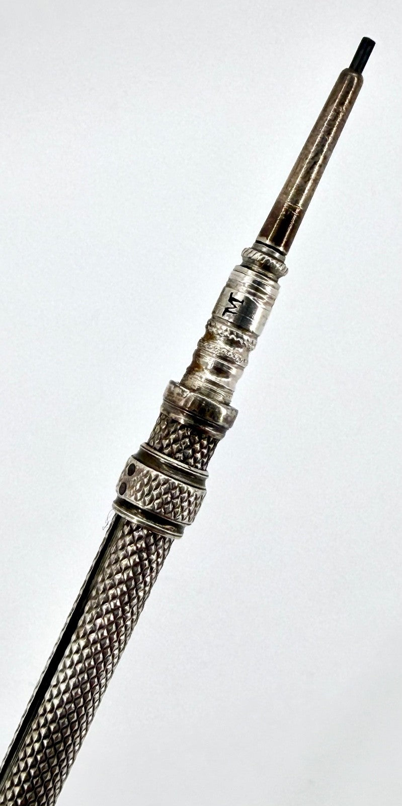 Antique Sampson Mordan & Co. White Metal Sliding Propelling Pencil