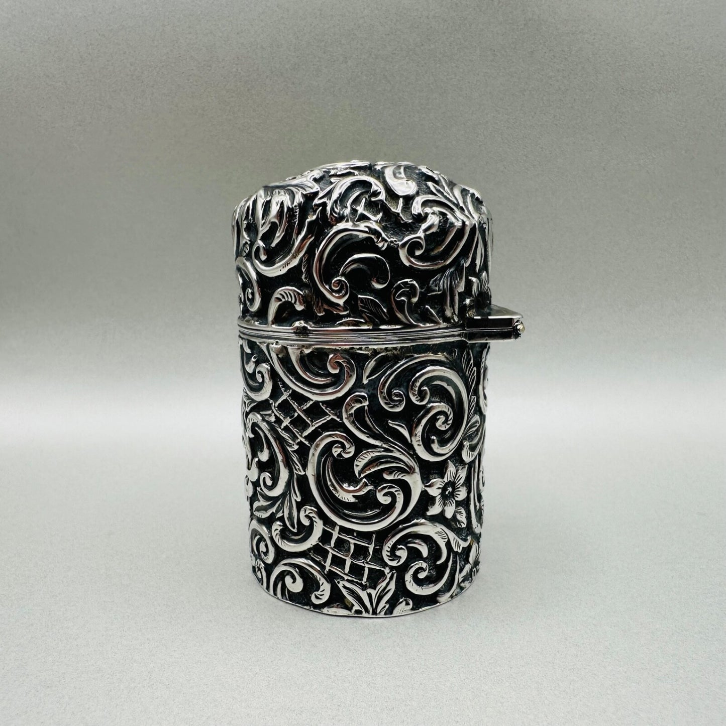 Antique Victorian Solid Silver Scent Perfume Bottle - Henry Matthews 1876