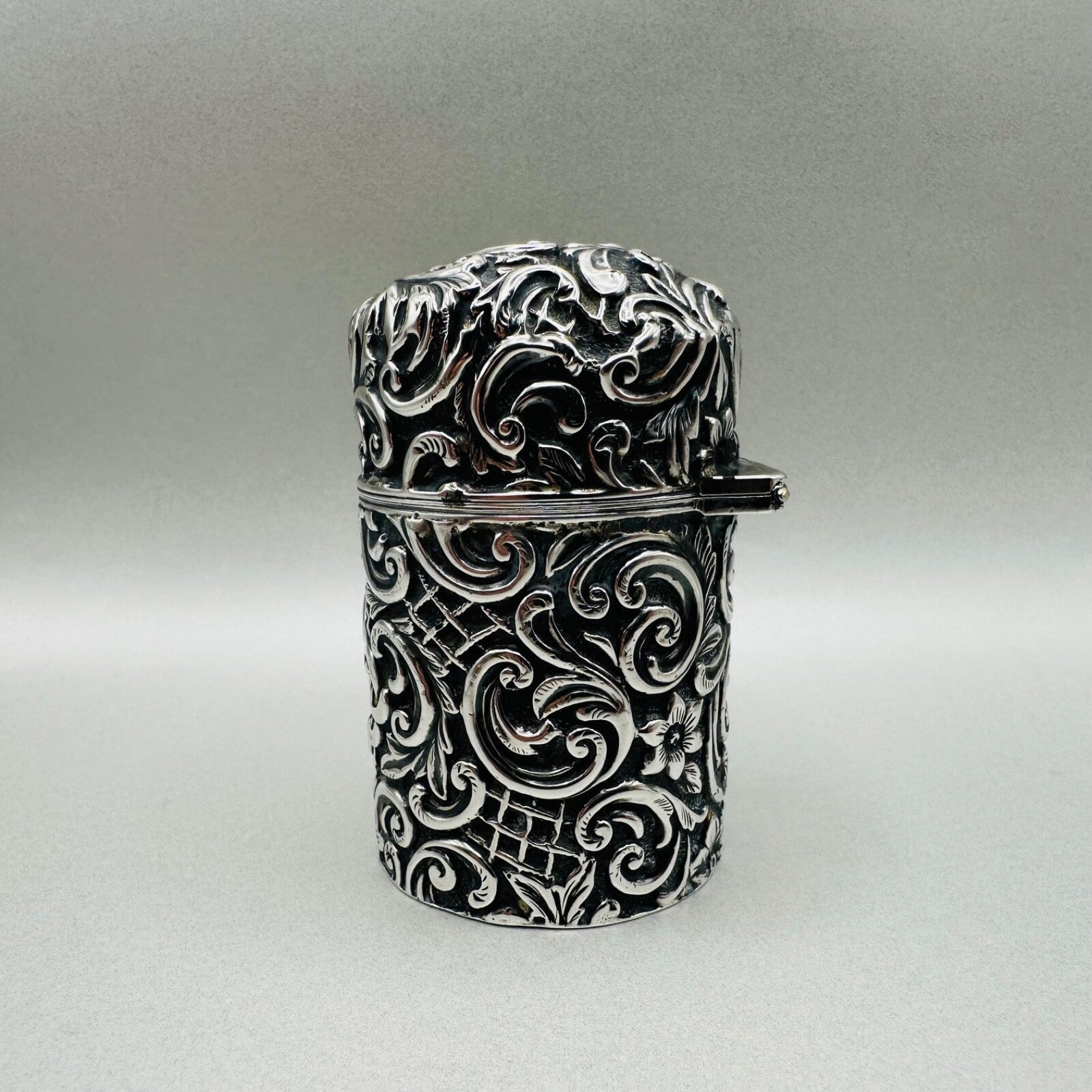 Antique Victorian Solid Silver Scent Perfume Bottle - Henry Matthews 1876